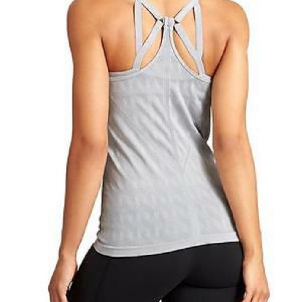 ATHLETA Energy Crush Tank Top w/Bra Gray XS #492061 NWOT